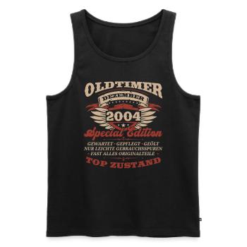 19. Geburtstag Oldtimer Dezember Jahrgang 2004 - Männer Premium Bio Tank Top - Schwarz - Vorne - Michal (187cm)