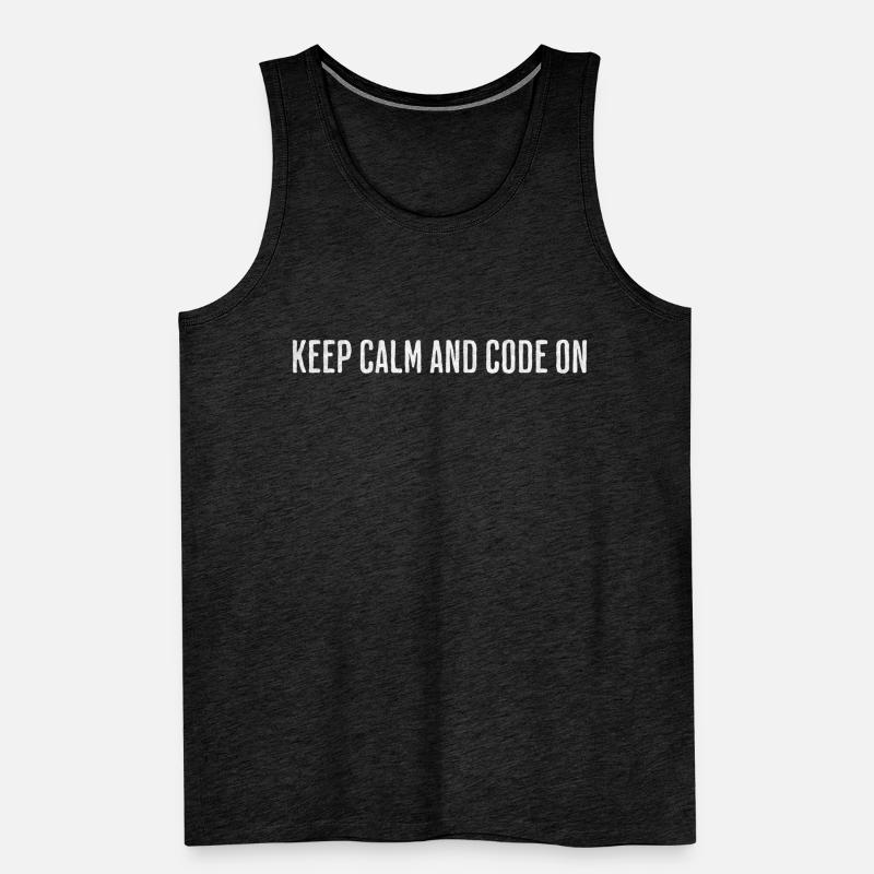 Code In Calmness – Mindful Programmer Design Men's Premium Organic Tank Top