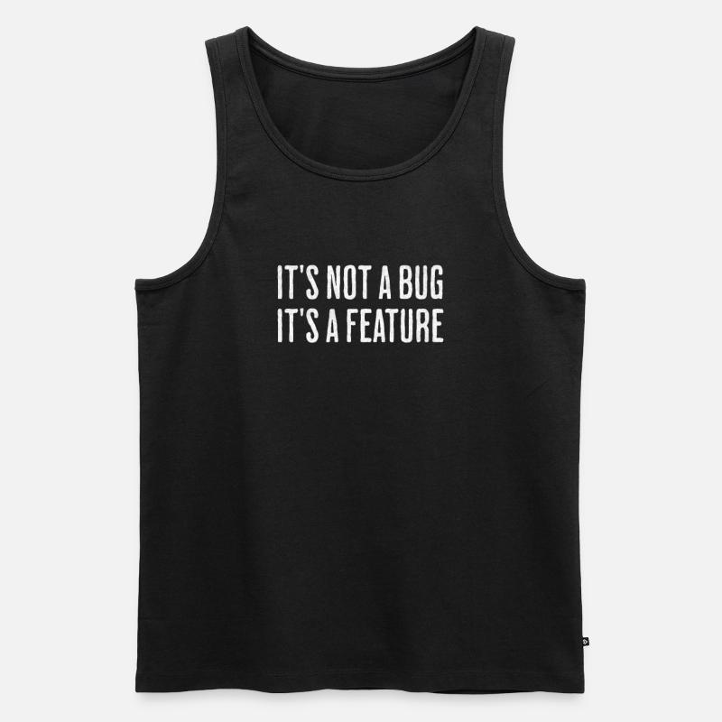 Disguised Feature – Geeky Coding Design - Men's Premium Organic Tank Top - black