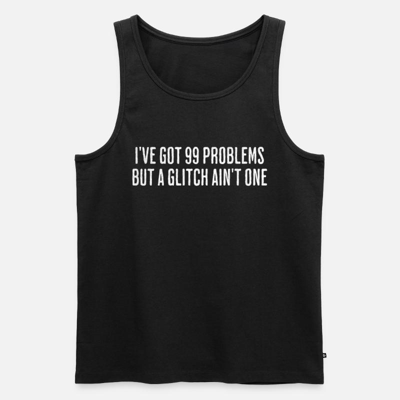 Glitch-free Coding Life – Humorvolles - Männer Premium Bio Tank Top - Schwarz