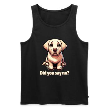 Mignon Labrador Retriever - Débardeur bio Premium Homme - noir - Devant - Michal (187cm)