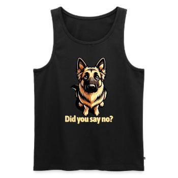 German Shepherd - Men's Premium Organic Tank Top - black - Front - AI Model Male 178 light (178cm)