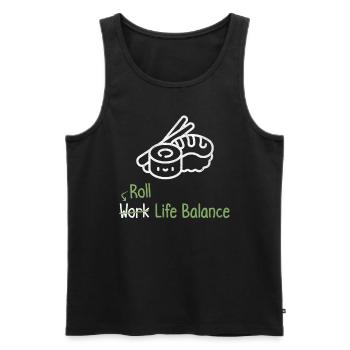Roll Work Life Balance - Sushi Lover - Débardeur bio Premium Homme - noir - Devant - AI Model Male 178 light (178cm)