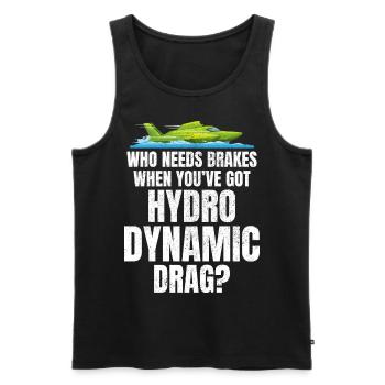 Hydrodynamische Bremsen für Wasserflugzeugrennen nicht im Lieferumfang enthalten - Männer Premium Bio Tank Top - Schwarz - Vorne - AI Model Male 178 light (178cm)