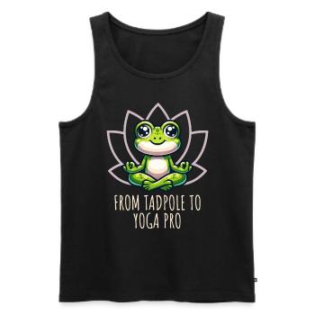 From Tapole to Yoga Pro - Men's Premium Organic Tank Top - black - Front - AI Model Male 178 light (178cm)