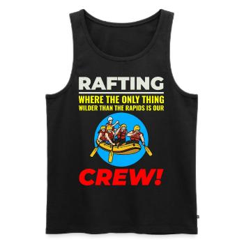 Rafting Team Floß Wildwasser Rafter Paddel Lustig - Männer Premium Bio Tank Top - Schwarz - Vorne - Michal (187cm)