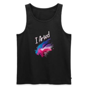 Furzwitze Und Künstlerischer Humor - Männer Premium Bio Tank Top - Schwarz - Vorne - AI Model Male 178 light (178cm)