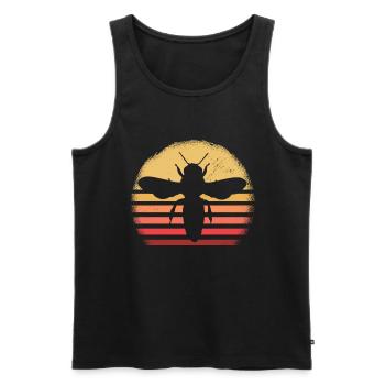 Hobby-imker Retro-sonnenuntergang-design - Männer Premium Bio Tank Top - Schwarz - Vorne - AI Model Male 178 light (178cm)