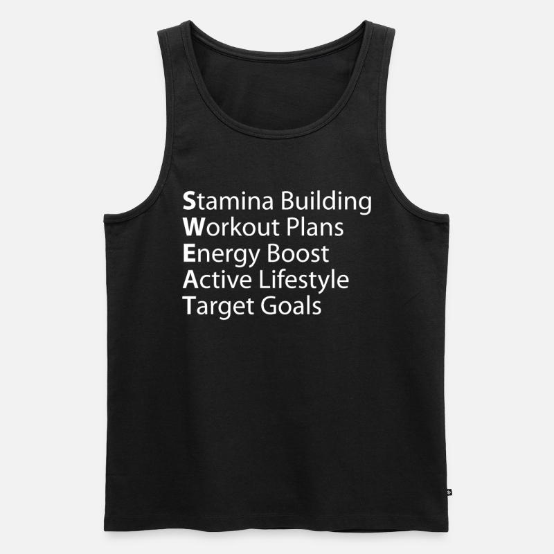Sweat Ausdaueraufbau-trainingspläne - Männer Premium Bio Tank Top - Schwarz