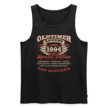 30. Geburtstag Oldtimer August 1994 Jahrgang - Männer Premium Bio Tank Top - Schwarz - Vorne - AI Model Male 178 light (178cm)