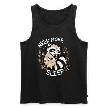 Need more sleep, funny raccoon, - Men's Premium Organic Tank Top - black - Front - AI Model Male 178 light (178cm)