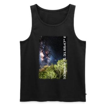 Kruger Series: Stargazing - Männer Premium Bio Tank Top - Schwarz - Vorne - AI Model Male 178 light (178cm)