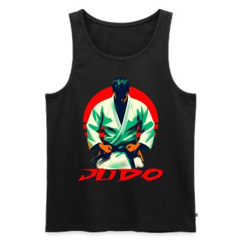 Judo - Männer Premium Bio Tank Top - Schwarz - Vorne - Michal (187cm)
