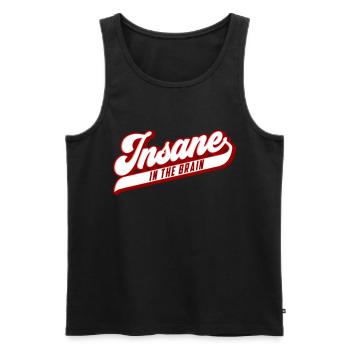 Insane | Farben änderbar | Zelebriere den Wahnsinn - Männer Premium Bio Tank Top - Schwarz - Vorne - AI Model Male 178 light (178cm)