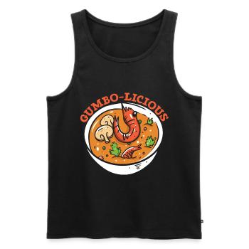 Gumbo Lovers Foodie Louisiane Manger Cuisine Cajun - Débardeur bio Premium Homme - noir - Devant - Michal (187cm)