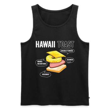 Hawaii Toast - Männer Premium Bio Tank Top - Schwarz - Vorne - Michal (187cm)