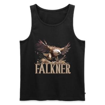 Falknerei Beizjagd Greifvogel Greif Falke - Männer Premium Bio Tank Top - Schwarz - Vorne - Michal (187cm)