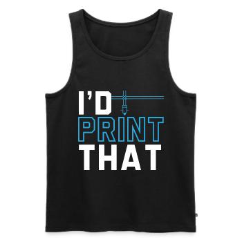 I would print this machinist CNC programmi - Men's Premium Organic Tank Top - black - Front - Michal (187cm)