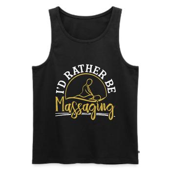 Ich würde lieber massieren Therapeutin Massage The - Männer Premium Bio Tank Top - Schwarz - Vorne - Michal (187cm)