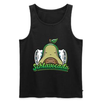 Schlavocado Avocado - Männer Premium Bio Tank Top - Schwarz - Vorne - Michal (187cm)