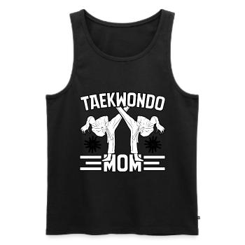 Maman Taekwondo - Débardeur bio Premium Homme - noir - Devant - AI Model Male 178 light (178cm)