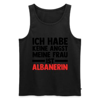Albanians Albanian Albania - Men's Premium Organic Tank Top - black - Front - Michal (187cm)