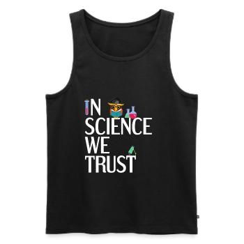 Enseignants Chercheurs Science scientifique - Débardeur bio Premium Homme - noir - Devant - Michal (187cm)