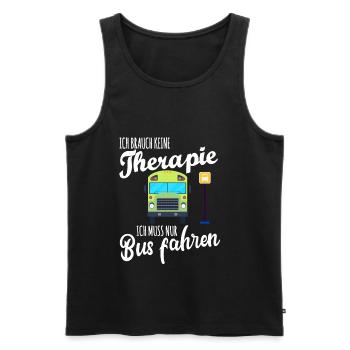 No therapy Only bus driving bus driver - Men's Premium Organic Tank Top - black - Front - Michal (187cm)