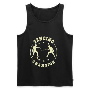 Fechten Fechter Fechterin Fechtsport Sportfechten - Männer Premium Bio Tank Top - Schwarz - Vorne - AI Model Male 178 light (178cm)
