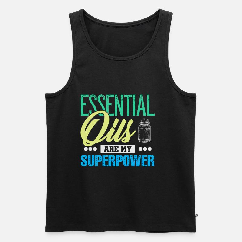 Essential Oils Are My Superpower - Männer Premium Bio Tank Top - Schwarz