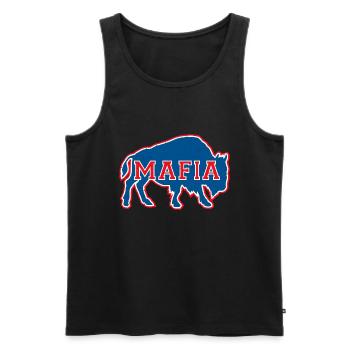 Bills Fan Mafia V - Football rétro vintage - Débardeur bio Premium Homme - noir - Devant - AI Model Male 178 light (178cm)