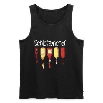 BBQ Barbecue Grill Grillen Schlotzenchef - Männer Premium Bio Tank Top - Schwarz - Vorne - Michal (187cm)