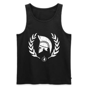 Greek - Männer Premium Bio Tank Top - Schwarz - Vorne - Michal (187cm)