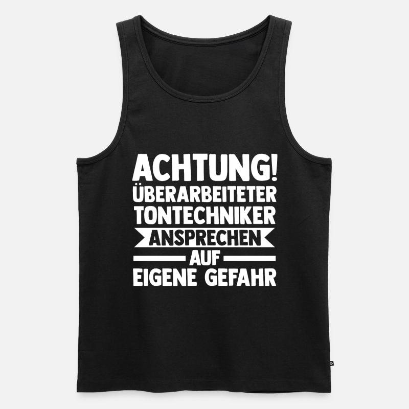 Toningenieur Tontechnik Tontechniker - Männer Premium Bio Tank Top - Schwarz