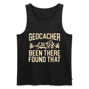 Geocacher Been There Found That Geocaching - Men's Premium Organic Tank Top - black - Front - AI Model Male 178 light (178cm)