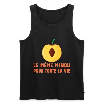 EVG Drôle Le Même Minou pour toute la vie - Débardeur bio Premium Homme - noir - Devant - Michal (187cm)