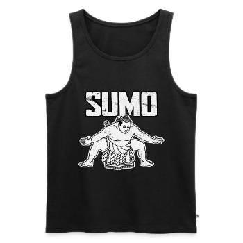 Sumo - Men's Premium Organic Tank Top - black - Front - AI Model Male 178 light (178cm)