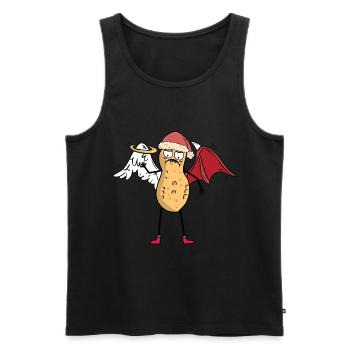 St. Nicholas peanut heavenly devilish xmas Santa - Men's Premium Organic Tank Top - black - Front - AI Model Male 178 light (178cm)