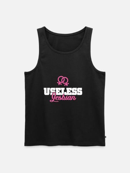 lesbian - Men's Premium Organic Tank Top - black