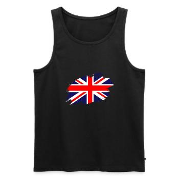 Drapeau britannique - Débardeur bio Premium Homme - noir - Devant - Michal (187cm)