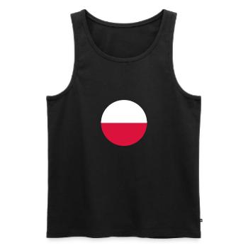 Pologne drapeau drapeau polonais - Débardeur bio Premium Homme - noir - Devant - AI Model Male 178 light (178cm)