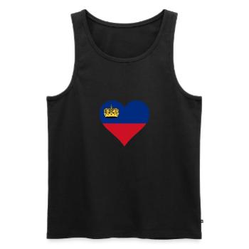 Liechtenstein liechtensteiner Flagge Fahne - Männer Premium Bio Tank Top - Schwarz - Vorne - AI Model Male 178 light (178cm)