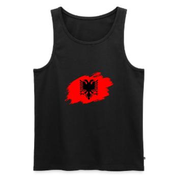 Albanien albanisch Flagge Fahne - Männer Premium Bio Tank Top - Schwarz - Vorne - Michal (187cm)