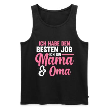Großmutter Großmama Omi Oma - Männer Premium Bio Tank Top - Schwarz - Vorne - Michal (187cm)