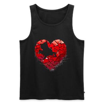 Valentinstag Herz Liebe Liebesbeweis Gefühle - Männer Premium Bio Tank Top - Schwarz - Vorne - Michal (187cm)