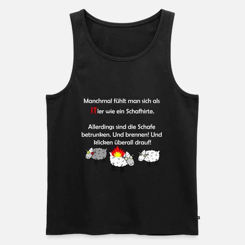Lustige Administrator Admin T-Shirt-Sprüche - Männer Premium Bio Tank Top - Schwarz