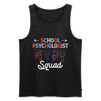 Schulpsychologe Schulpsychologie Psychologie - Männer Premium Bio Tank Top - Schwarz - Vorne - AI Model Male 178 light (178cm)