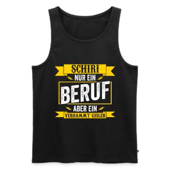 Schiri Unparteiischer Fußball Schiedsrichter - Männer Premium Bio Tank Top - Schwarz - Vorne - AI Model Male 178 light (178cm)