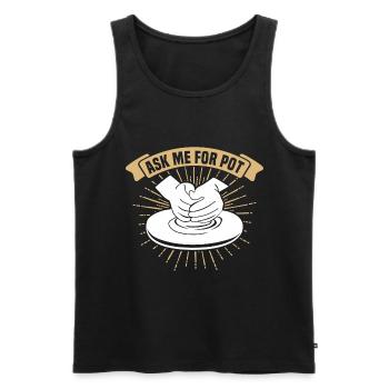 Töpfern Töpfer Töpferei Pottery - Men's Premium Organic Tank Top - black - Front - Michal (187cm)