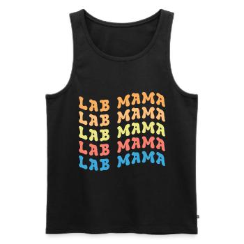 Lab Mama - Men's Premium Organic Tank Top - black - Front - Michal (187cm)